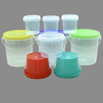 1L-10L balde de plástico redondo de grado alimenticio con material PP HDPE y grosor de 1,0-2,5 mm