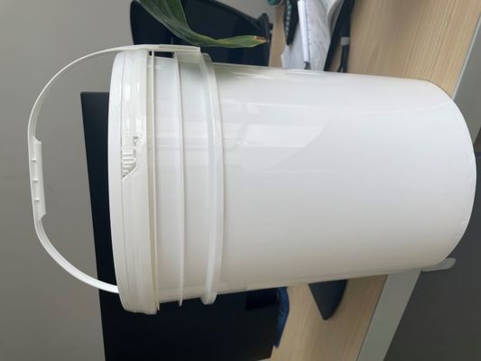 Contenedor redondo de 6,5 galones de 25 litros de plástico con tapa y de 1,0 a 2,5 mm de espesor