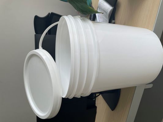Contenedor redondo de 6,5 galones de 25 litros de plástico con tapa y de 1,0 a 2,5 mm de espesor