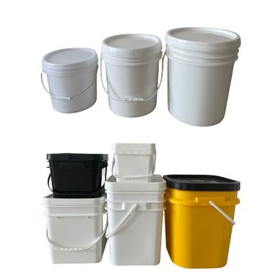 Cubo de plástico cuadrado 1L/2L/3L/4L/5L Cubo de plástico rectangular con tapa