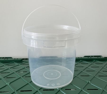 Personalización industrial 300ml 500ml 750ml 1L baldes de plástico transparente con tapa y tapa