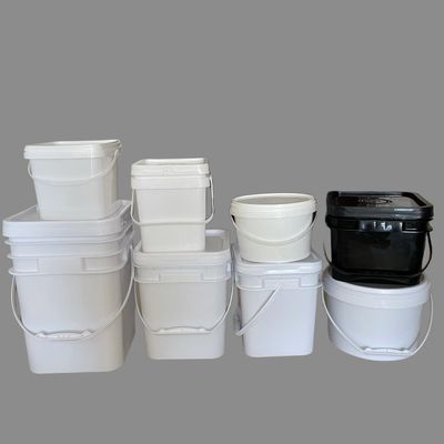 Cubo de plástico de forma cuadrada de 10L con cubos impresos