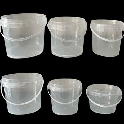 Reciclado Contenedor de embalaje redondo transparente personalizado con tapa