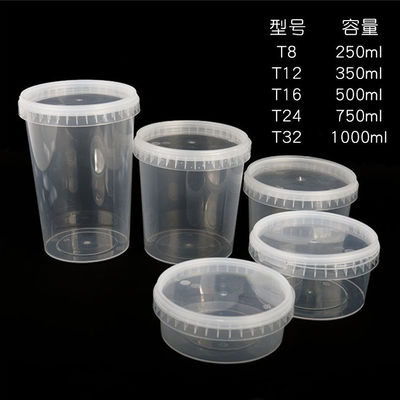 Contenedor de albóndigas con cubre y mango de cubos 200ml 300ml 500ml 750ml 1L 2L 3L