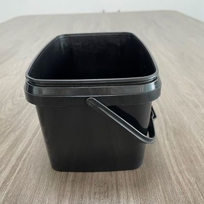 Cubo de plástico blanco rectangular de 3L con grosor de tapa de 1,0 a 2,5 mm y asequible