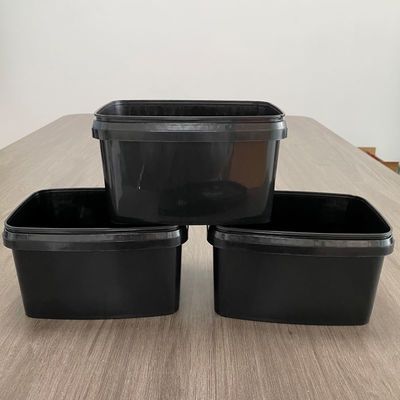 Cubo de plástico blanco rectangular de 3L con grosor de tapa de 1,0 a 2,5 mm y asequible