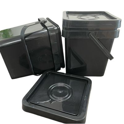 Cubo de plástico cuadrado de 5L personalizable y reciclable para envases de semillas