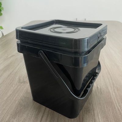 Cubo de plástico cuadrado de 5L personalizable y reciclable para envases de semillas