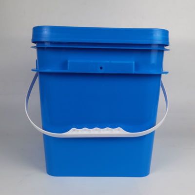 Reciclar 5L 6L 8L 10L HDPE plástico cubo cuadrado con logotipo de impresión personalizado y diseño