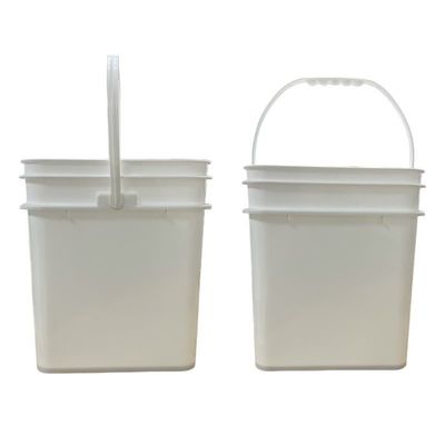 Contenedor de baldes de plástico de PP cuadrado 8L Impresión en color o blanco