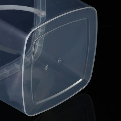 Cuadrado 2L 3L 5L 8L 10L Cubo de plástico transparente con tapa fácil de abrir y cerrar Personalizar redondo