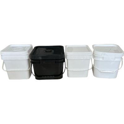 Contenedor de plástico cuadrado de reciclaje con tapa de cubo Impresión versátil y diseño duradero