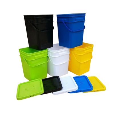 Certificado GAP/ISO/FDA Personalizar semillas de piensos Cubo de plástico con tapa Personalizable