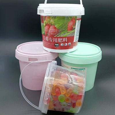Cubo de plástico de grado alimenticio certificado GAP/ISO/FDA con tapa para almacenar salsa y mantequilla