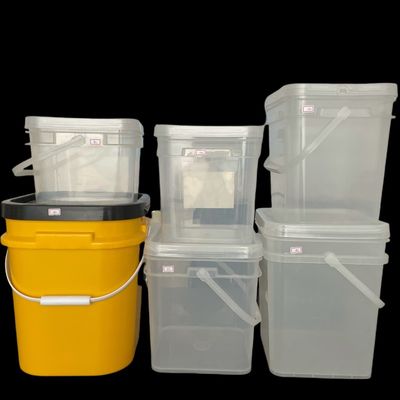 Cubo de plástico con tapa a prueba de alteraciones para dulces de galletas 4L 5L 6L Durable Cubo cuadrado