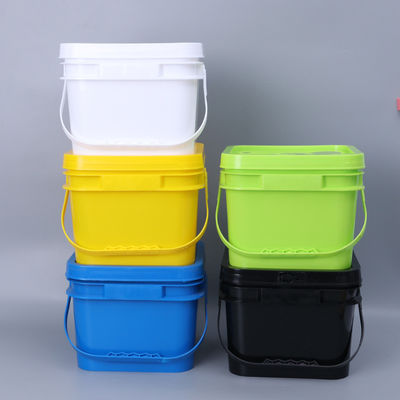 2 galones de cubo de plástico cuadrado con tapa Solución práctica de embalaje de alimentos