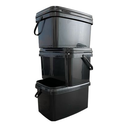 3 L de cubo rectangular de plástico transparente para la impresión de serigrafía/transferencia de calor/IML