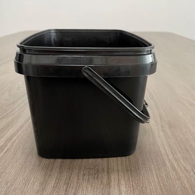 3 L de cubo rectangular de plástico transparente para la impresión de serigrafía/transferencia de calor/IML