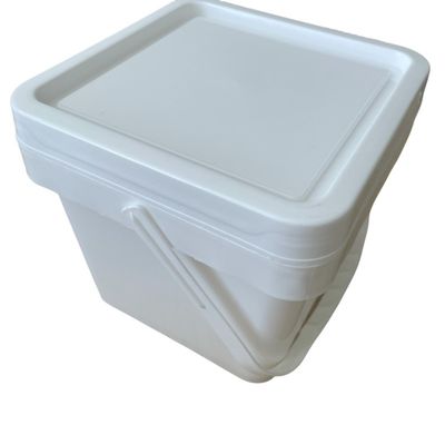 Balde de plástico certificado GAP/ISO/FDA con 4 lados impresa cubo cuadrado