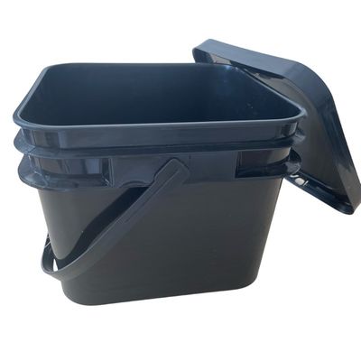 Balde de plástico certificado GAP/ISO/FDA con 4 lados impresa cubo cuadrado