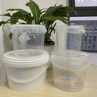 Contenedor de forma redonda de plástico con tapa sellada a prueba de alteraciones para pepinos y mantequilla