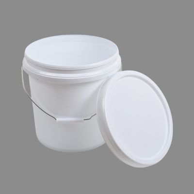 Contenedor de compostaje blanco de 20 litros con cubo de plástico y tapa industrial