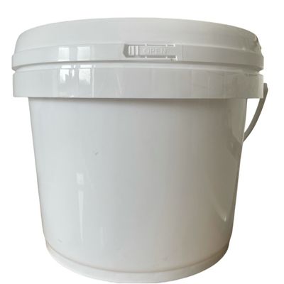 Polípropileno 1L5L7L10L12L16L20L25L cubo de plástico redondo de galón con mango y tapa