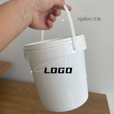 Contenedor de almacenamiento de alimentos impreso personalizable Cubo de plástico con mango