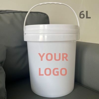 Polípropileno con logotipo personalizado Impreso baldes de plástico 4L 5L 6L 8L con personalización
