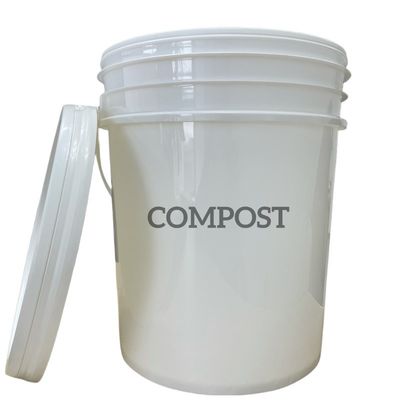 Cubo de compost personalizado con mango de metal duradero y respetuoso con el medio ambiente