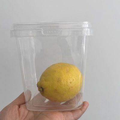 Contenedor de salsa de 500 ml, cubo cuadrado, cubo impreso blanco de 1,0 a 2,5 mm de espesor