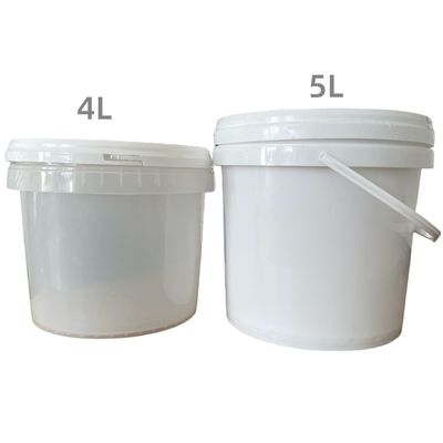 Cubo de plástico transparente de 4L con tapa para almacenar herramientas prácticas y versátiles