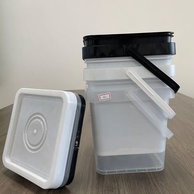 Impresión personalizada de tela de seda / transferencia de calor / cubos IML 2L 4L 5L 10L con tapa