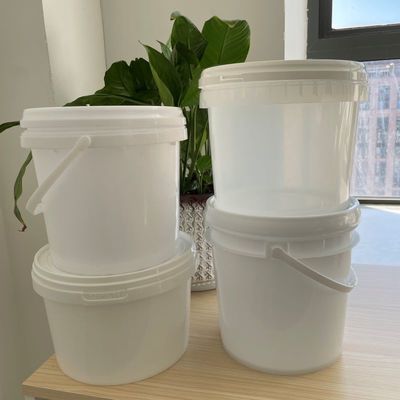 Cubo de pintura de plástico negro con tapa 5L 8L 10L 15L Durable y certificado GAP/ISO/FDA