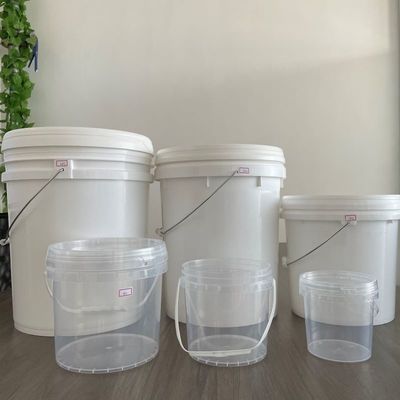Custom1 amarillo 4 galones de semillas de plástico cubo balde transferencia de calor de impresión de plástico contenedor