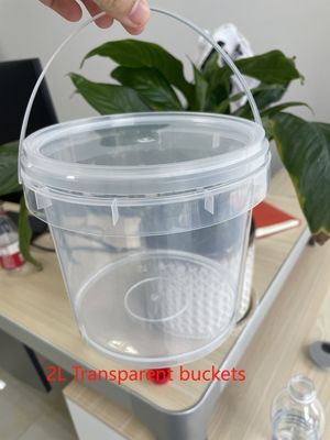 1L-5L de productos químicos en cubos claros en cubos de palomitas de maíz con certificado GAP/ISO/FDA