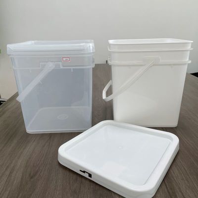 Contenedor de galletas 15L cuadrados cucharón de plástico con material HDPE y diseño impreso