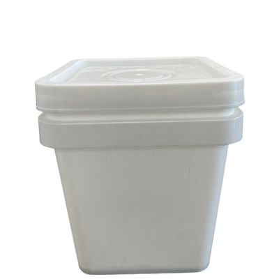 Certificado GAP/ISO/FDA Cubo de plástico cuadrado transparente de 4 galones para galletas en negro