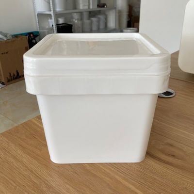 Cubo industrial de plástico cuadrado de 4L con cubo de plástico de 1 galón impreso Impresión IML