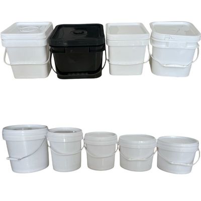 Venta en el directorio de 1.0-2.5 MM espesor redondo 5L 6L 8L 10L PP cubo de plástico con tapa