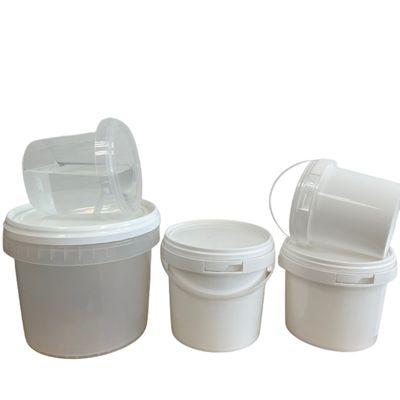Contenedor de plástico redondo de 1L con tapas para envases sostenibles y ecológicos