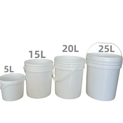 Cubo de plástico redondo cuadrado de 300 ml de 25L con tapa y manija de 1,0 a 2,5 mm de espesor