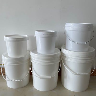 Cubo de plástico redondo cuadrado de 300 ml de 25L con tapa y manija de 1,0 a 2,5 mm de espesor