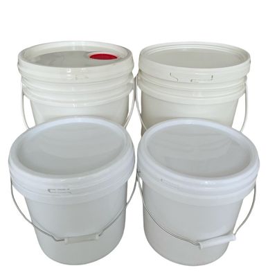 Cubo de plástico redondo cuadrado de 300 ml de 25L con tapa y manija de 1,0 a 2,5 mm de espesor