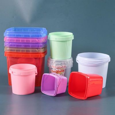 Contenedor de plástico transparente de 1L con tapa hermética para almacenamiento y organización personalizados