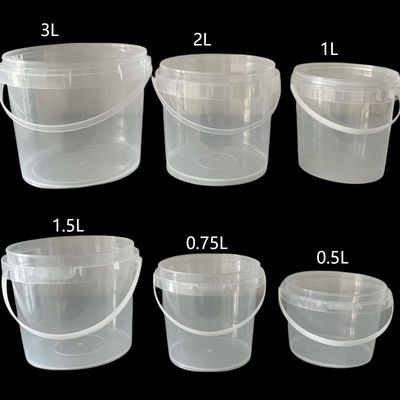 Contenedor de plástico transparente de 1L con tapa hermética para almacenamiento y organización personalizados