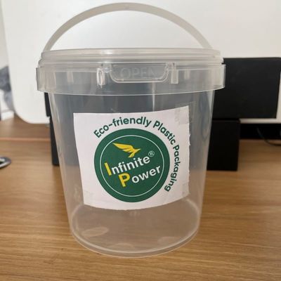 Contenedor de plástico transparente de 1L con tapa hermética para almacenamiento y organización personalizados