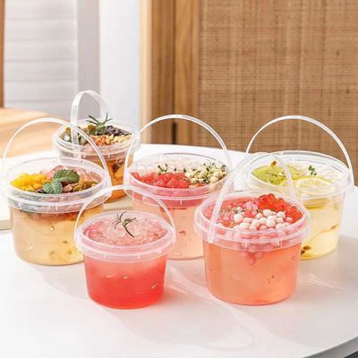 1.0 a 2.5 MM de espesor Contenedor de bebidas dulces Cubo de alimentos con validación GAP/ISO/FDA