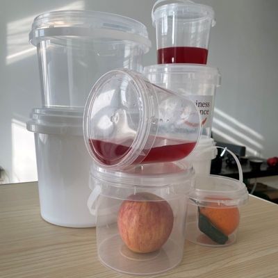 Contenedor de plástico personalizado Cubo de plástico pequeño con capacidad de 500 ml y accesorios