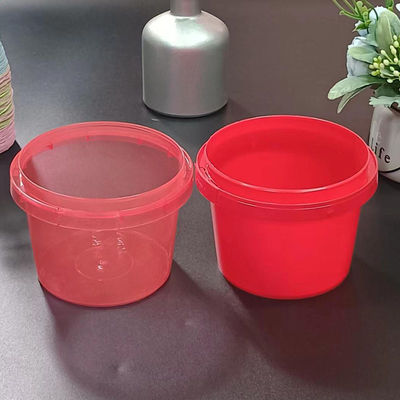 Cubo de plástico de calidad alimentaria con tapas y mango 500 ml 750 ml 1L 2L 3L 5L Tamaños ISO certificado